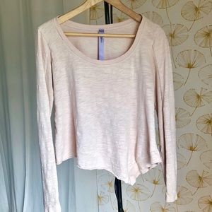 🦋Wilt Anthropologie Top Asymmetrical LightPink Sm